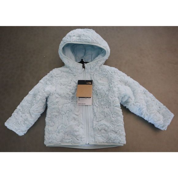 The North Face Sz 12-18 Months Ice Blue Mossbud Swirl Reversible Jacket $100 - Picture 3 of 16